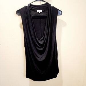 LA made Black Sleevesless Cowl Neck Top size M